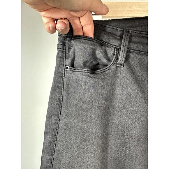 FRAME DENIM Women's Le High Skinny Frayed Hem Cropped Jeans Black Size 28 - Picture 4 of 12